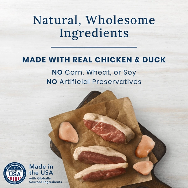 BLUE Buffalo True Chews Premium Jerky Cuts Natural Dog Treats, Duck