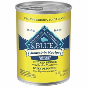 BLUE Homestyle Recipe Healthy Weight Chicken Dinner Canned Dog Food