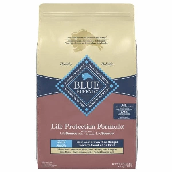 BLUE Life Protection Formula Small Breed Beef & Brown Rice Recipe Dry Dog Food, 15lb