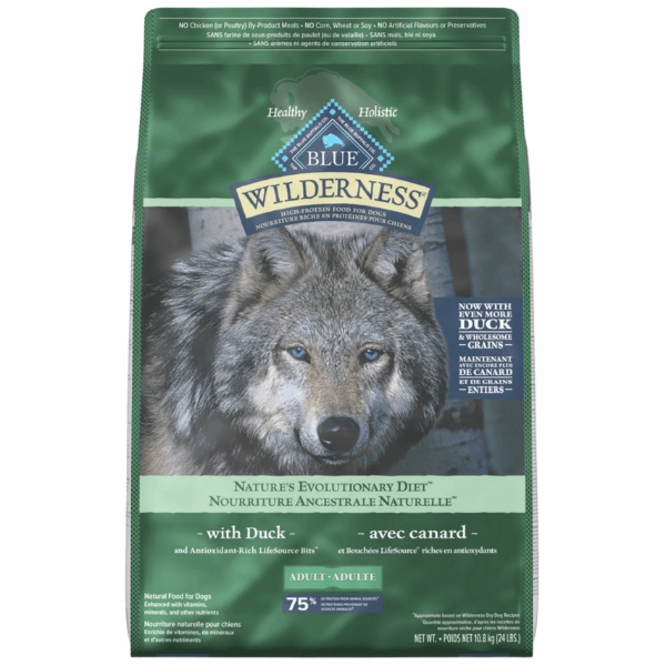 BLUE Wilderness Duck Recipe with Grains Dry Dog Food, 24lb