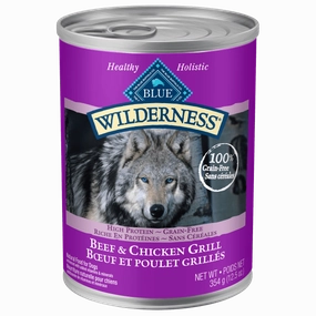 BLUE Wilderness Grain Free Beef & Chicken Grill Canned Dog Food