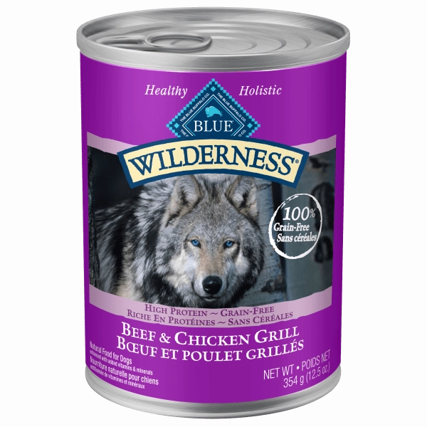 BLUE Wilderness Grain Free Beef & Chicken Grill Canned Dog Food