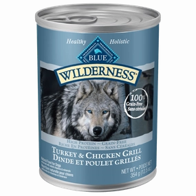BLUE Wilderness Grain Free Turkey & Chicken Grill Canned Dog Food