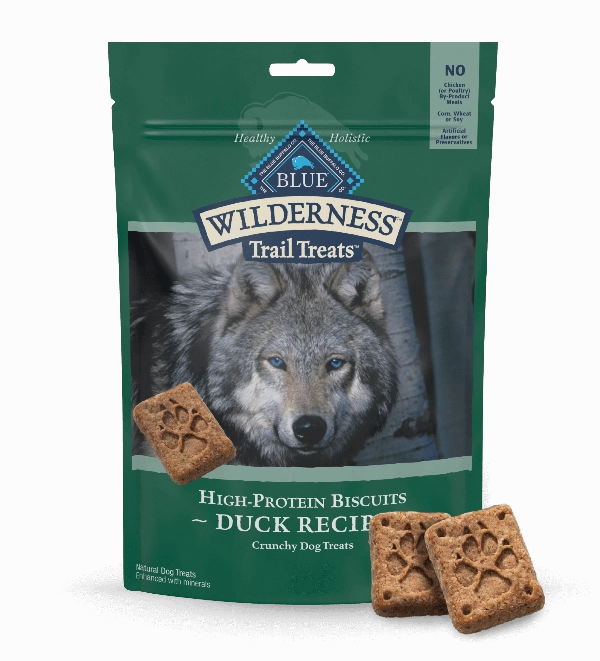 BLUE Wilderness Trail Treats Grain Free Biscuits; Duck Recipe