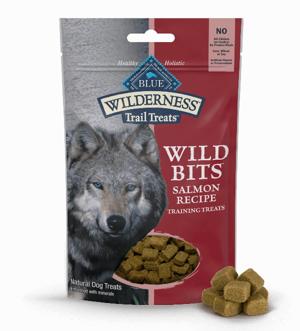 BLUE Wilderness Trail Treats Wild Bits Salmon Recipe Dog Training Treats