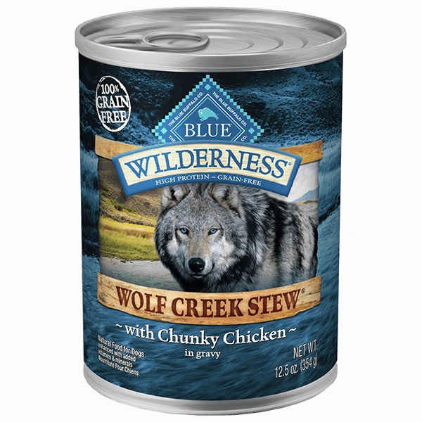 BLUE Wilderness Wolf Creek Stew with Chunky Chicken Canned Dog Food
