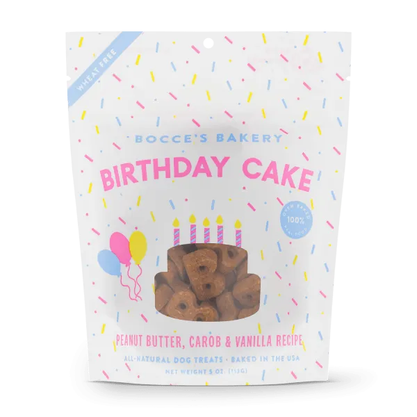 Bocce's Birthday Cake Crunchy Dog Biscuits