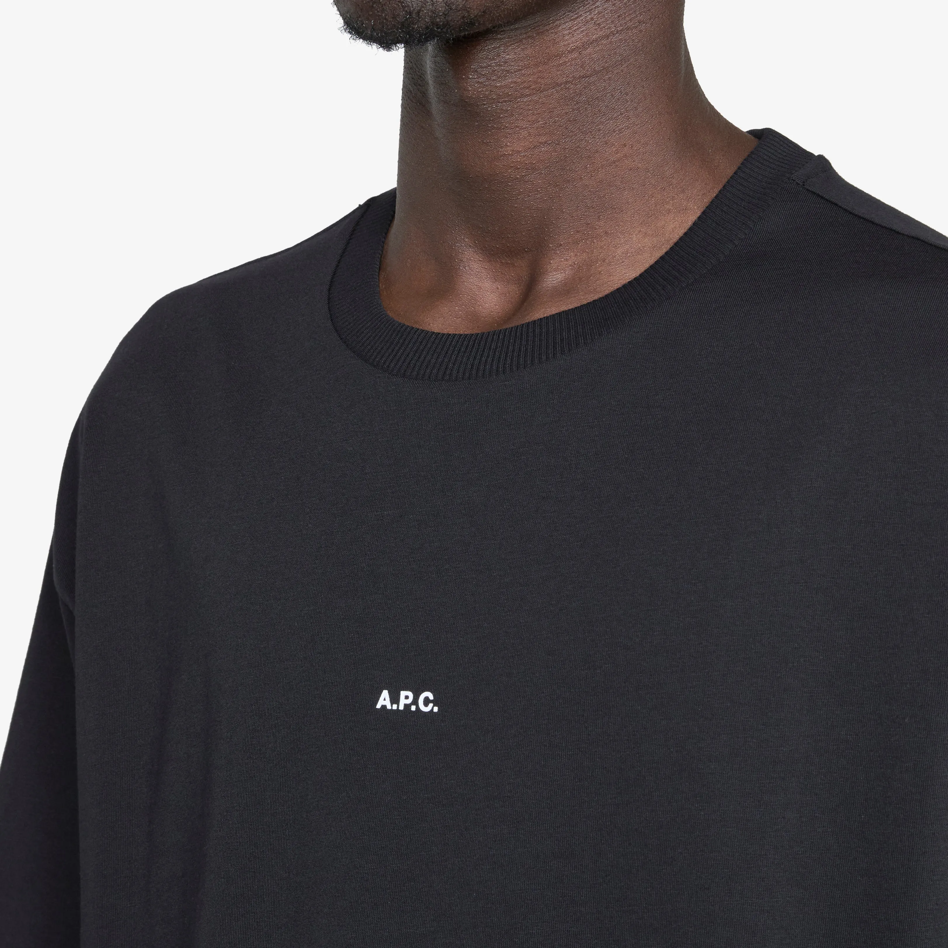 Boxy Micro Logo T-Shirt Black | White A.P.C. Clothing