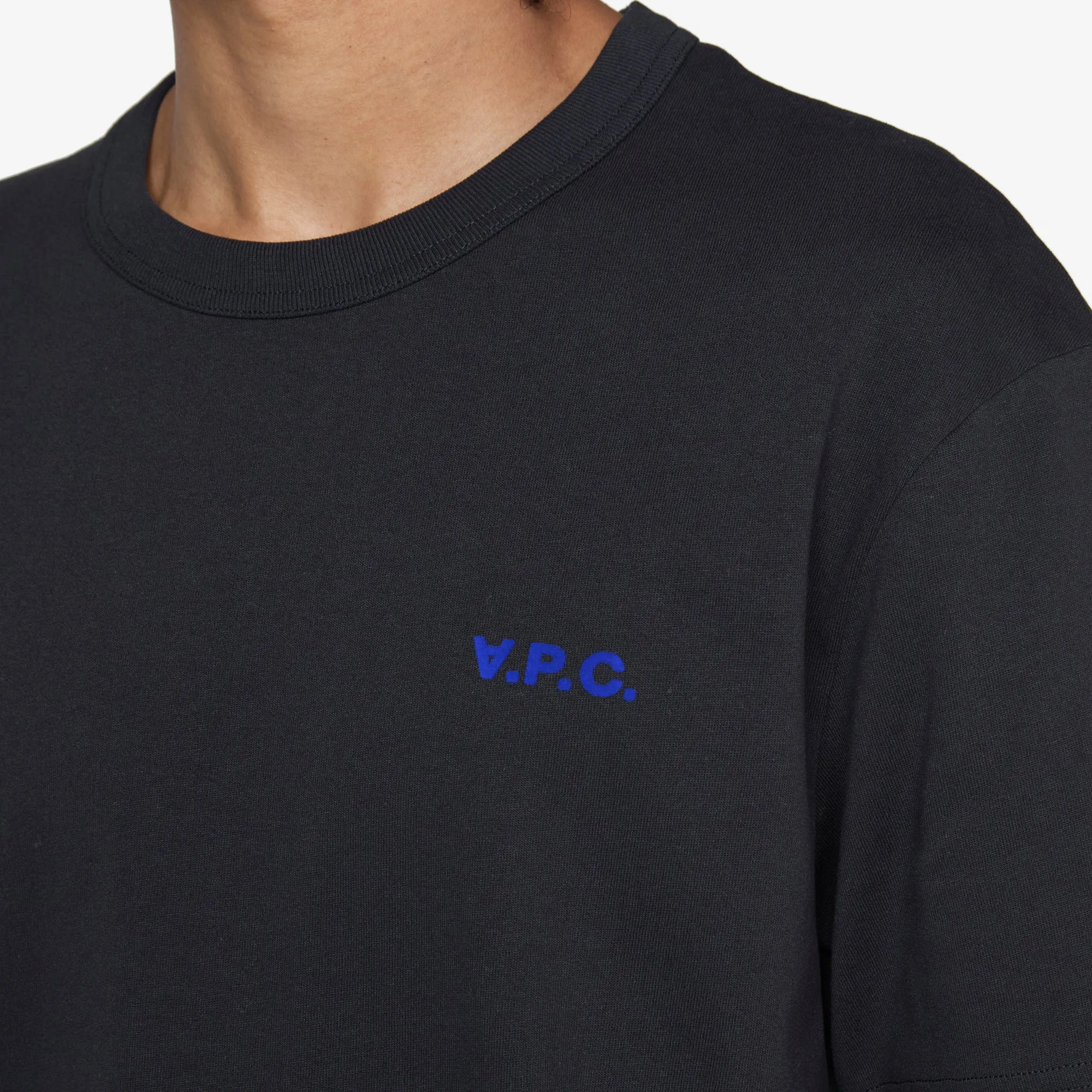 Boxy Petit VPC T-Shirt Black | Blue A.P.C. Clothing