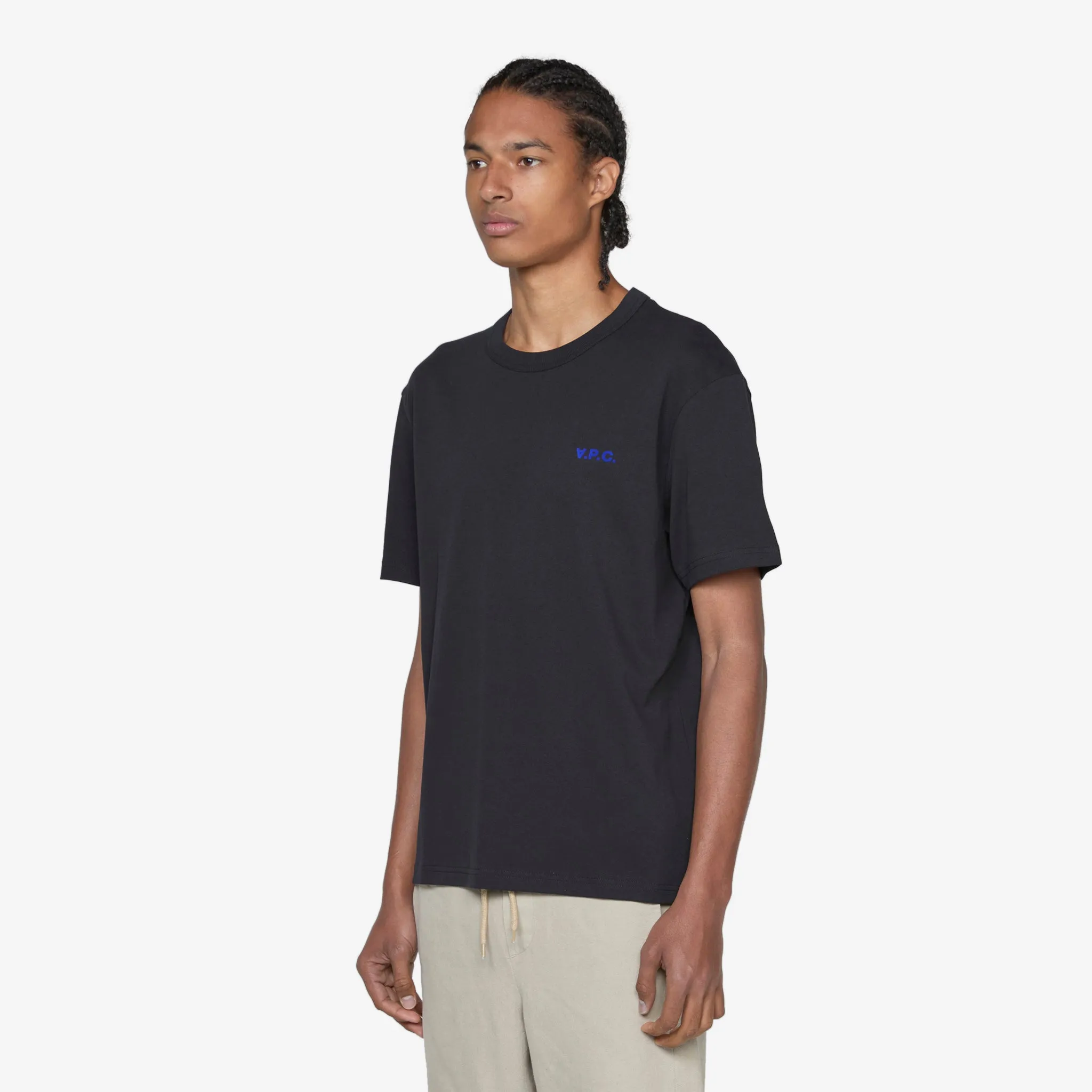 Boxy Petit VPC T-Shirt Black | Blue A.P.C. Clothing