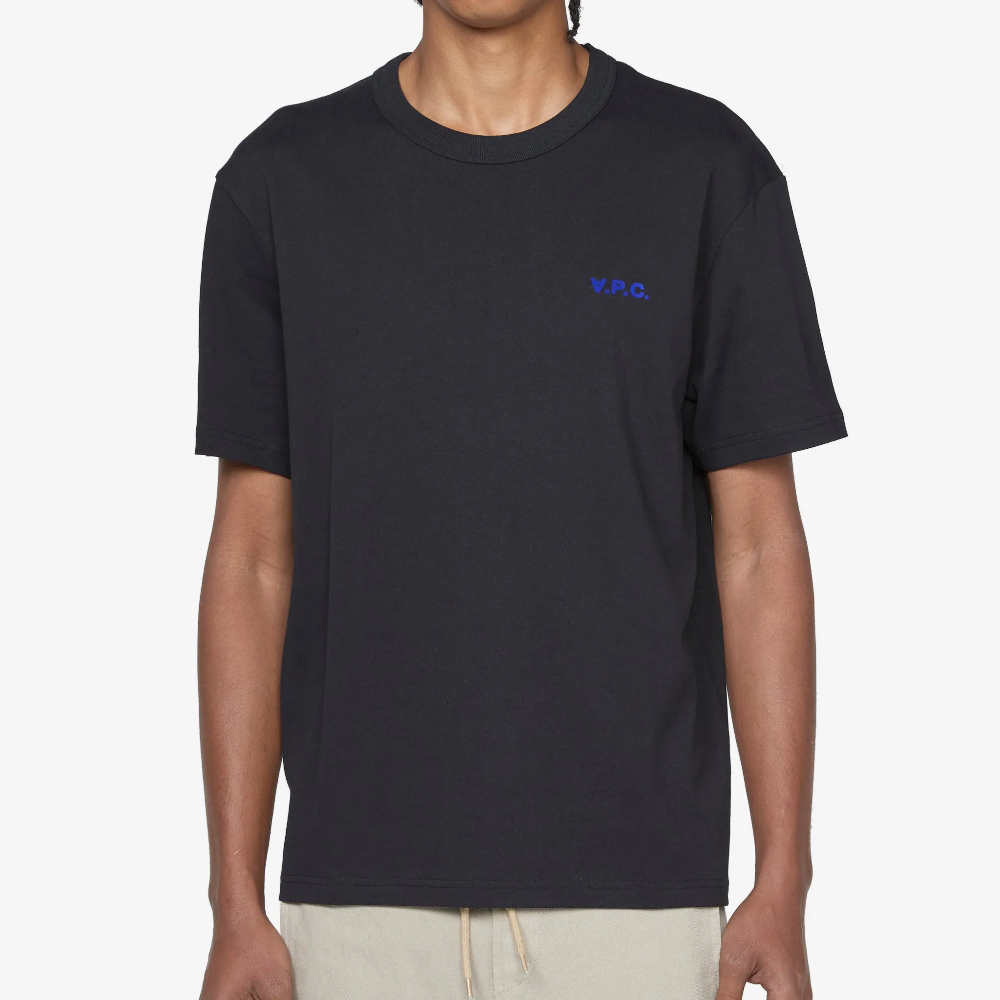 Boxy Petit VPC T-Shirt Black | Blue A.P.C. Clothing