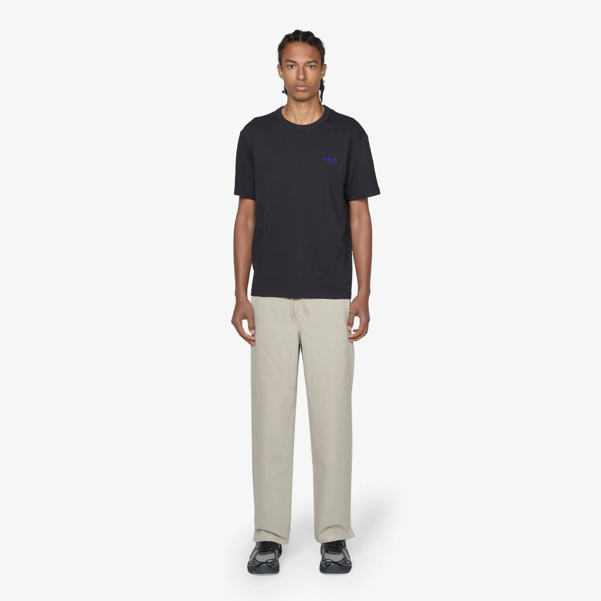 Boxy Petit VPC T-Shirt Black | Blue A.P.C. Clothing