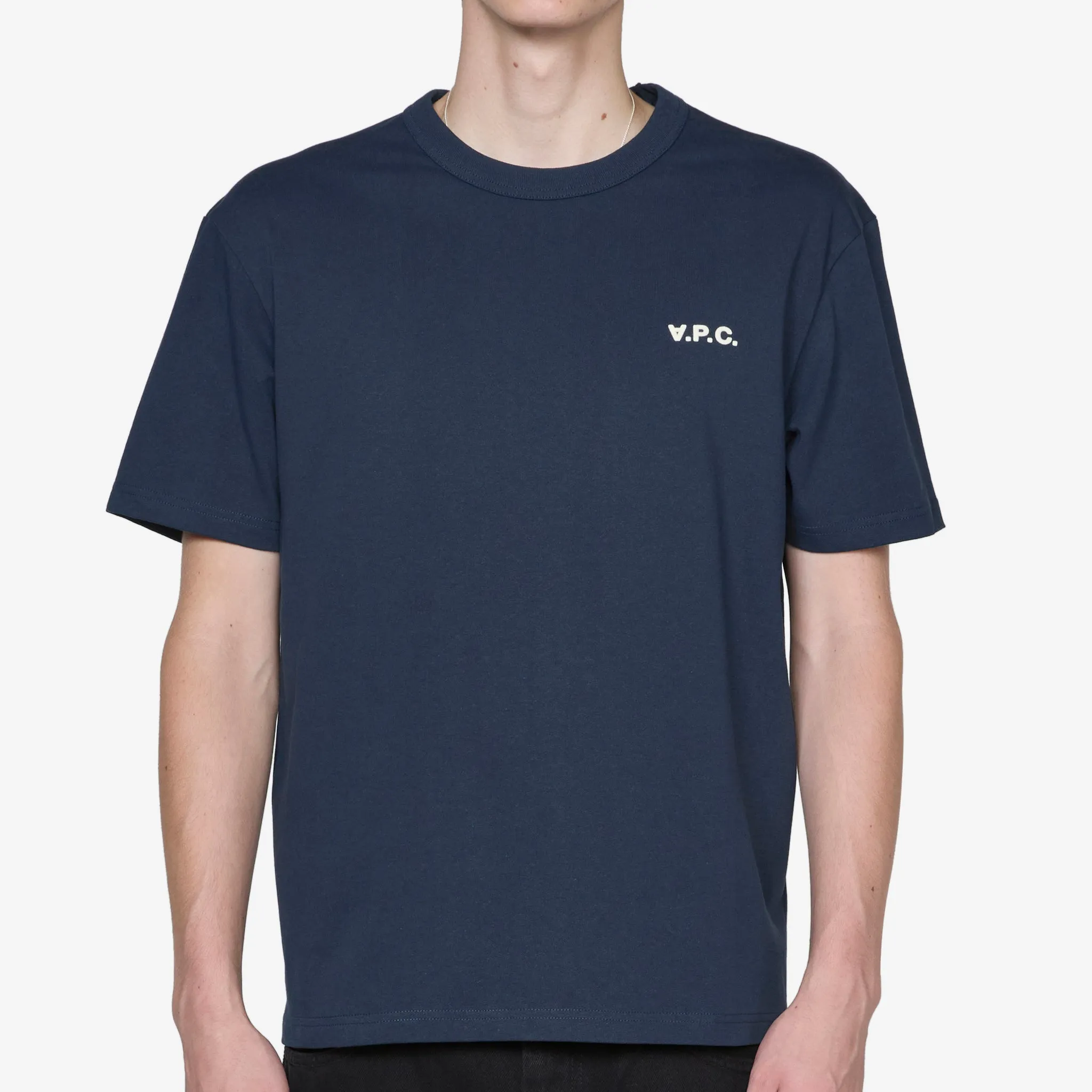 Boxy Petit VPC T-Shirt Dark Navy | Ecru A.P.C. Clothing