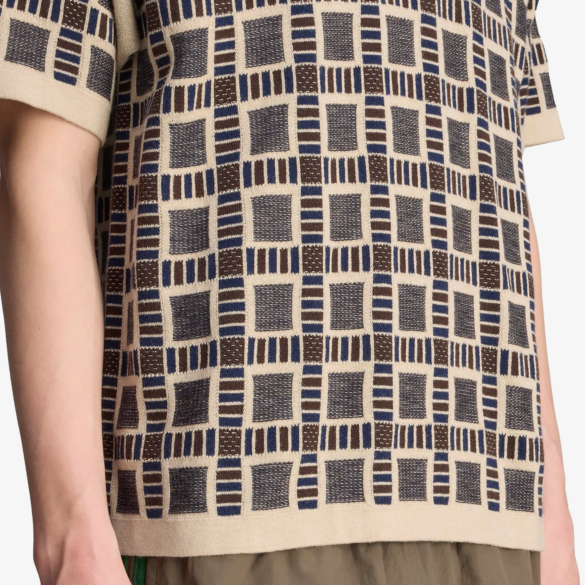 Brain Dead x Knit Polo Shirt Dust Sand adidas Clothing