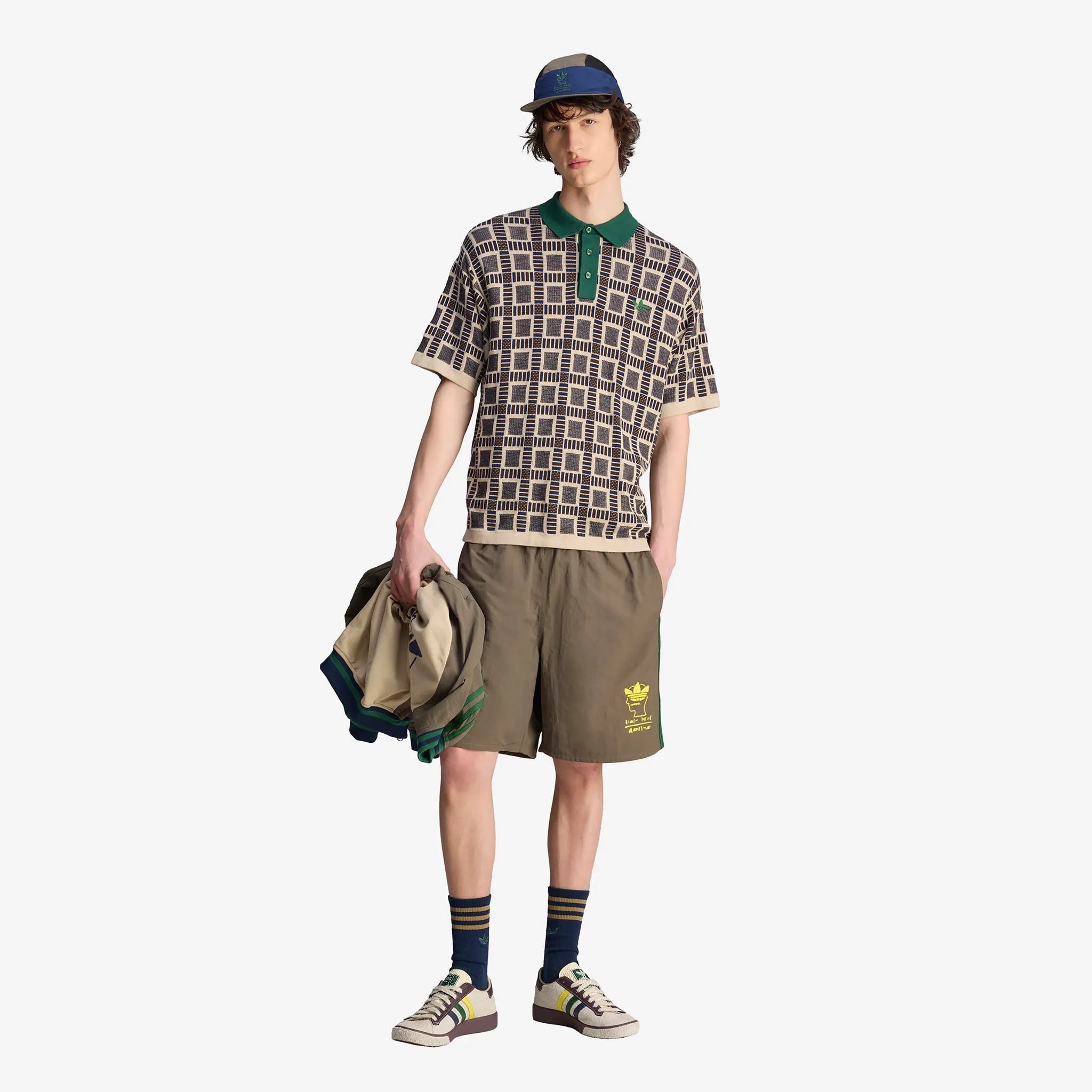 Brain Dead x Knit Polo Shirt Dust Sand adidas Clothing