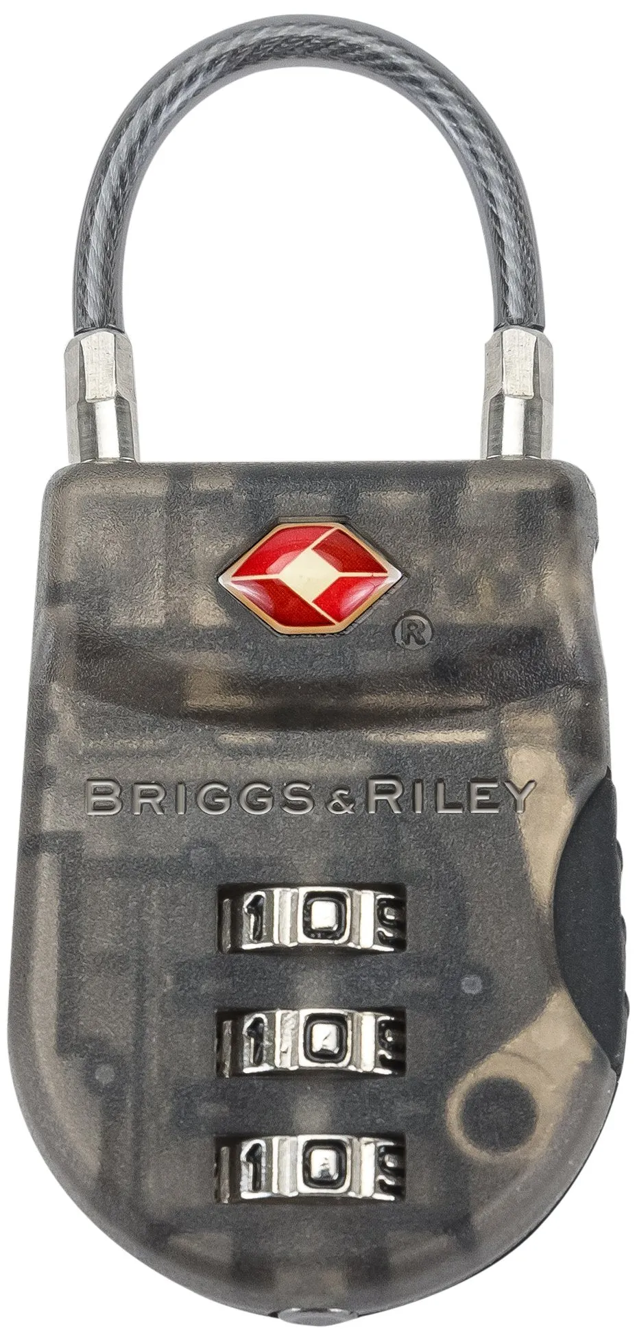 Briggs & Riley Lightweight TSA Cable Lock, Smoke, One Size,ACC-W15-21 Bags Briggs-Riley