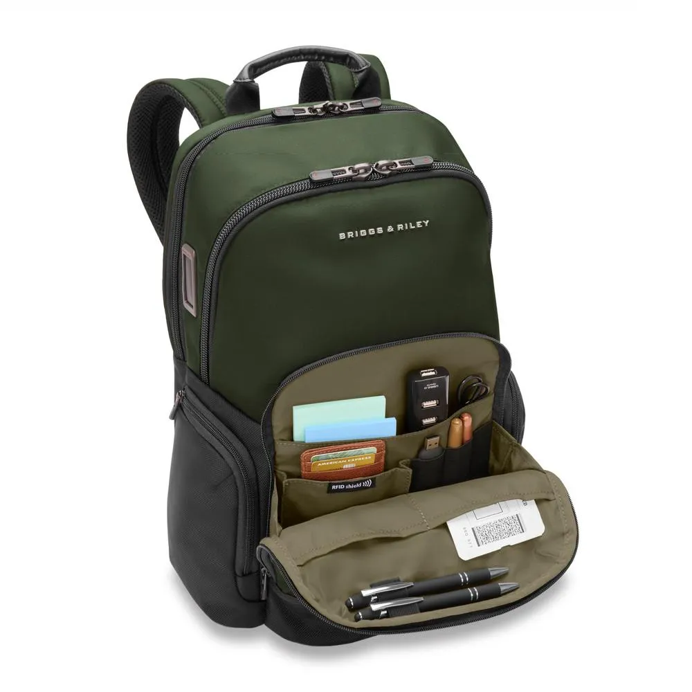 Briggs & Riley Recycled Day Bag Medium Multi-Pocket Backpack Bags Briggs-Riley