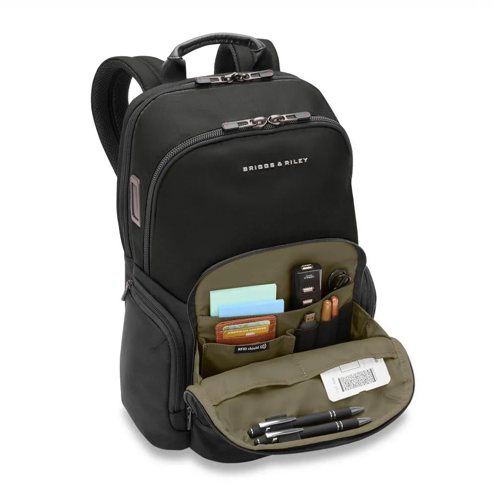 Briggs & Riley Recycled Day Bag Medium Multi-Pocket Backpack Bags Briggs-Riley