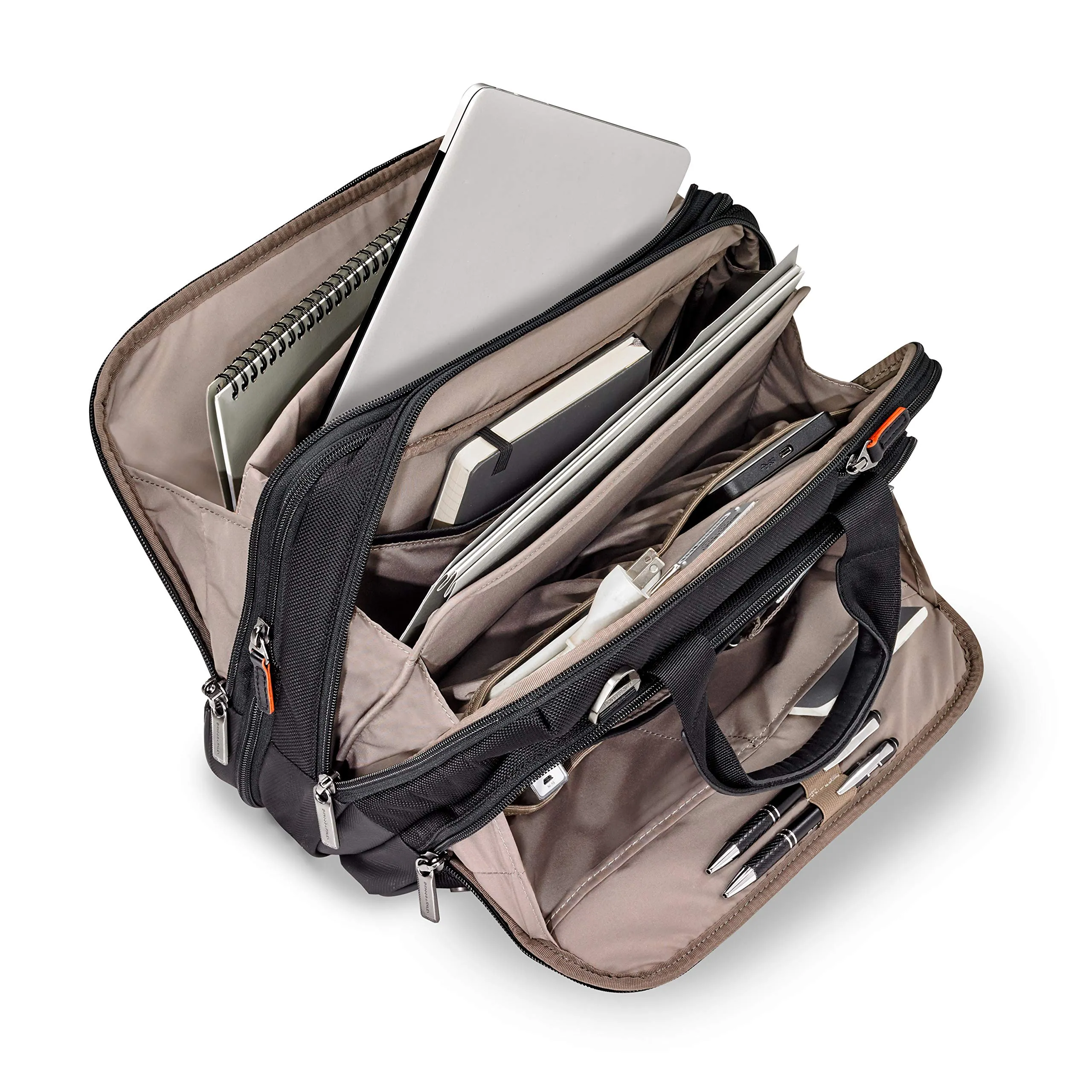 Briggs & Riley @work Leather Accent Medium Brief Bags Briggs-Riley