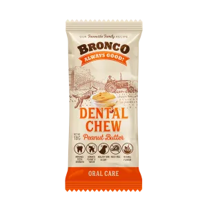 Bronco Dog Dental Chew Peanut Butter 18g