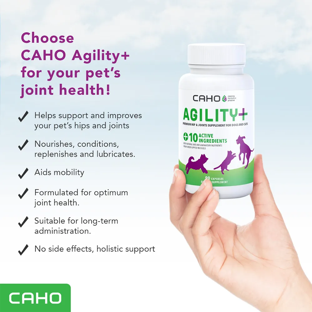 Caho Agility  Premium Hip & Joint Supplement for Dogs & Cats 90caps