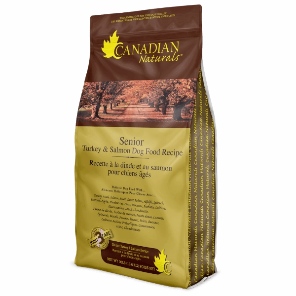 Canadian Naturals Turkey & Salmon Senior Dry Dog Food, 30lb
