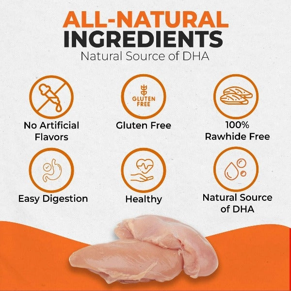 Canine Naturals Hide Free Chicken Rolls Puppy Chew