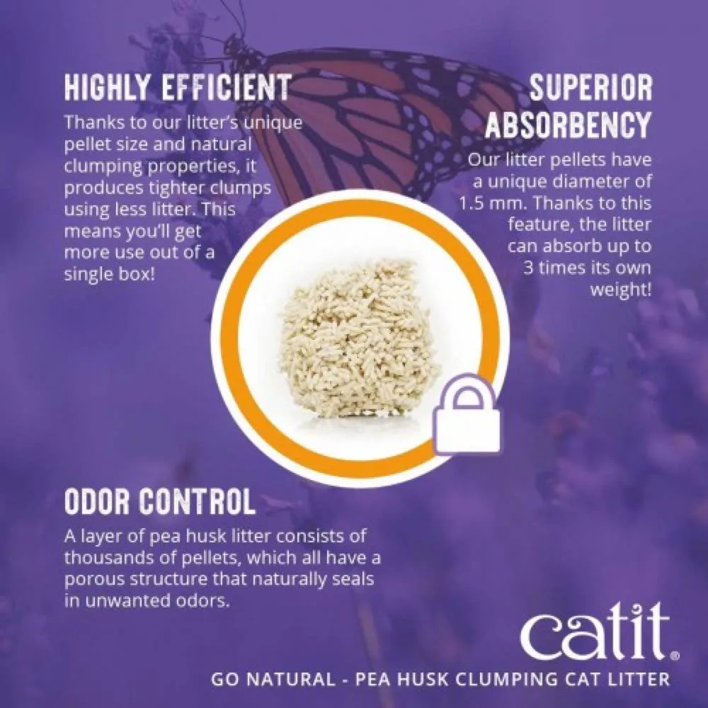 Catit Go Natural Clumping Pea Husk Cat Litter 14L