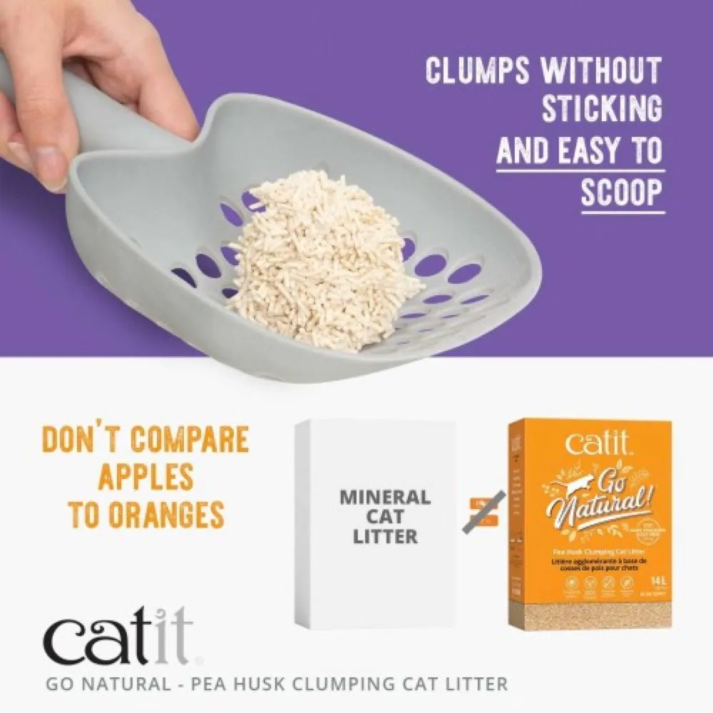 Catit Go Natural Clumping Pea Husk Cat Litter 14L
