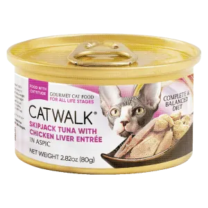 Catwalk Cat Skipjack Tuna with Chicken Liver Entree in Aspic 80g
