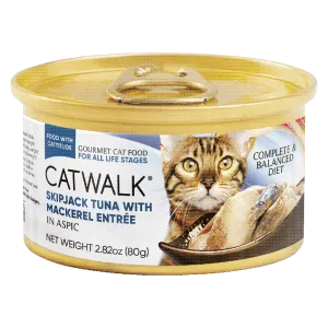 Catwalk Cat Skipjack Tuna with Mackerel Entree in Aspic 80g