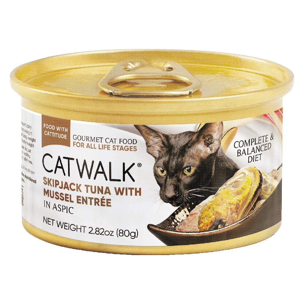 Catwalk Cat Skipjack Tuna with Mussel Entree in Aspic 80g