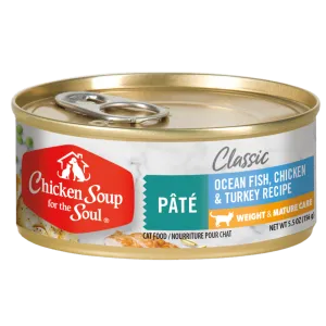 Chicken Soup For The Soul Weight & Mature Recipe with Ocean Fish, Chicken & Turkey Canned Cat Food