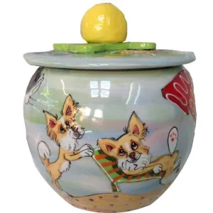 Chihuahua 2 Dog Treat Jar