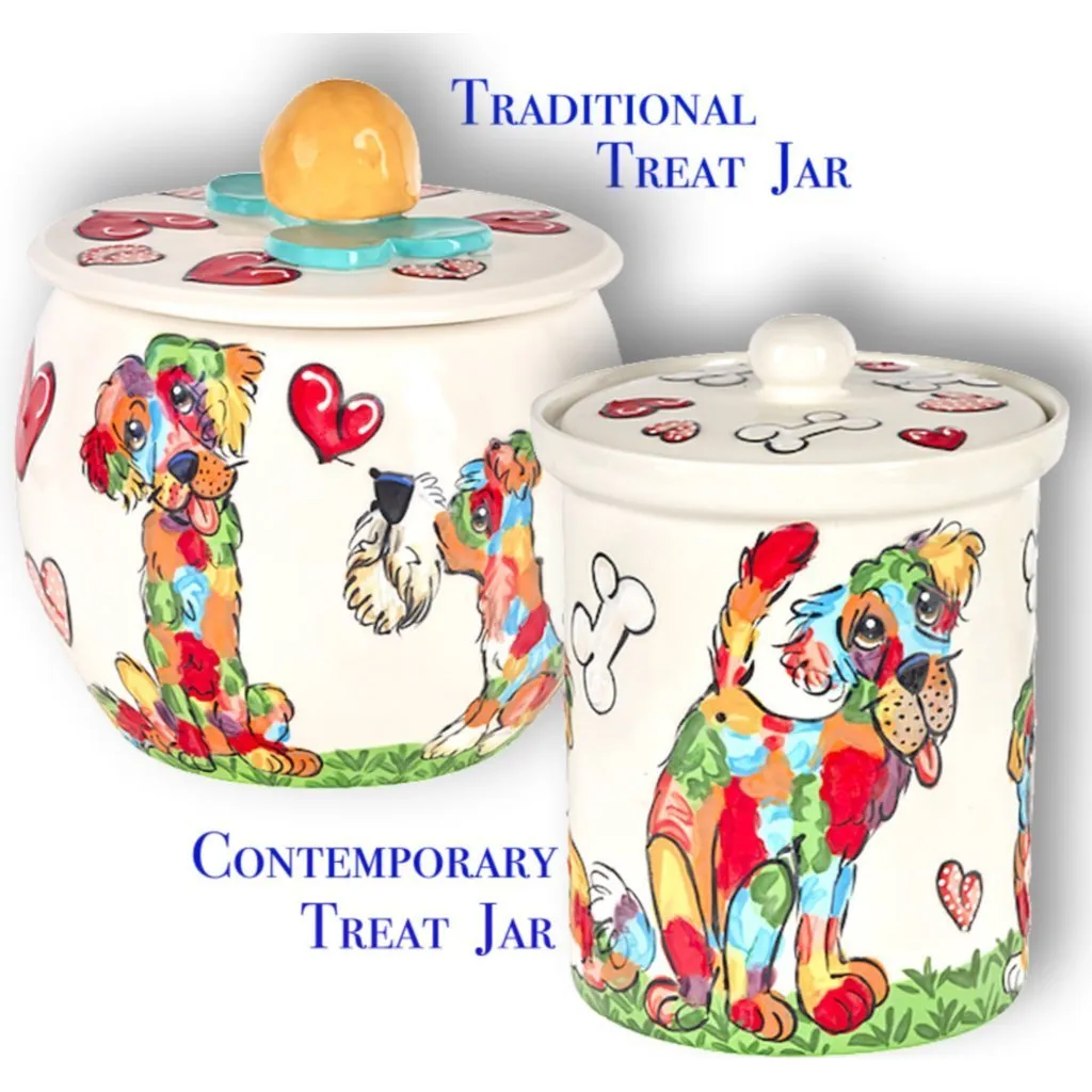 Chihuahua 2 Dog Treat Jar