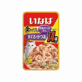 Ciao Cat Golden Stock Pouch - Small Tuna Flakes for Mature Cat 14  60g (IC-24)