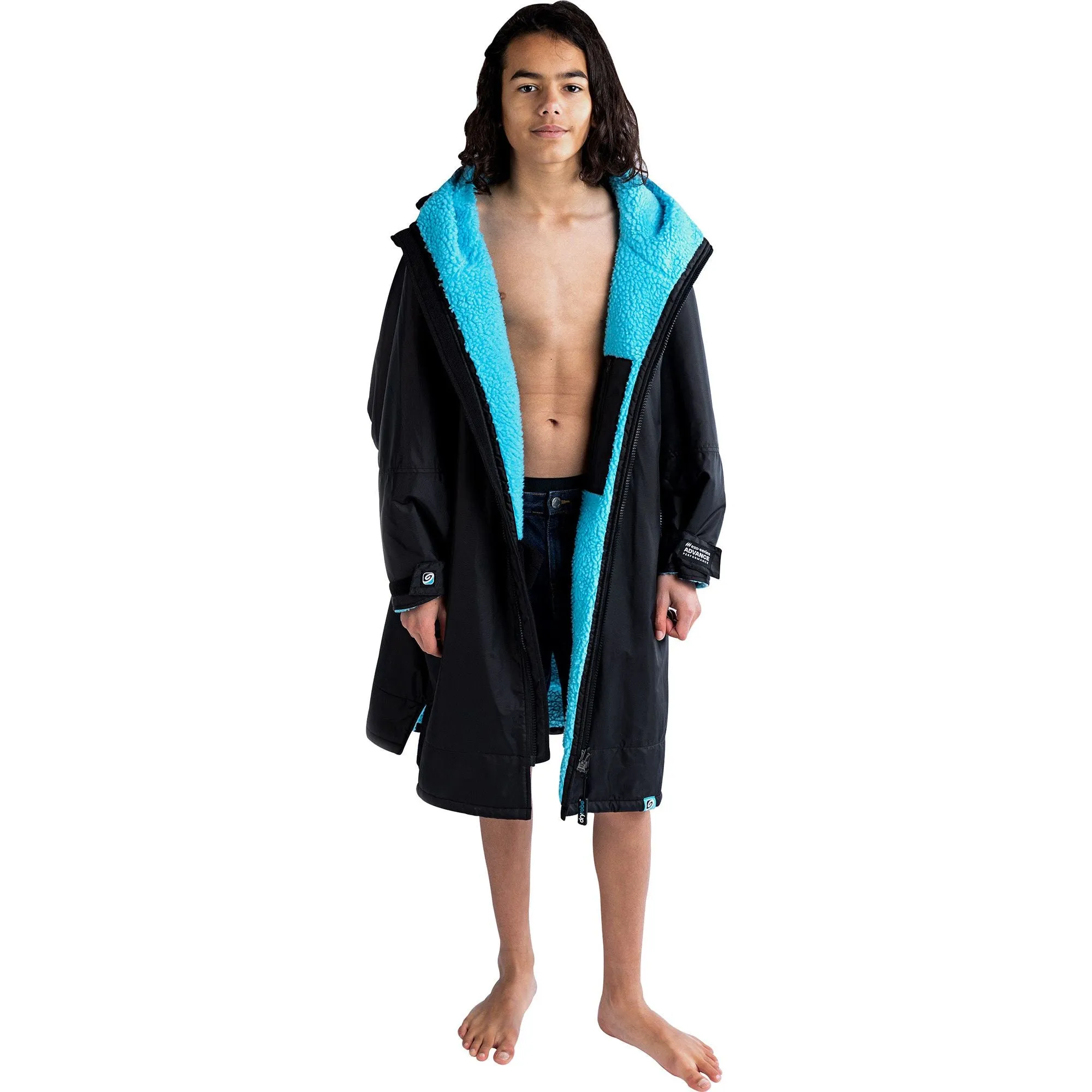 Clothing Dryrobe Dressing gown Dryrobe Advance Long Sleeve Junior Changing Robe - Black