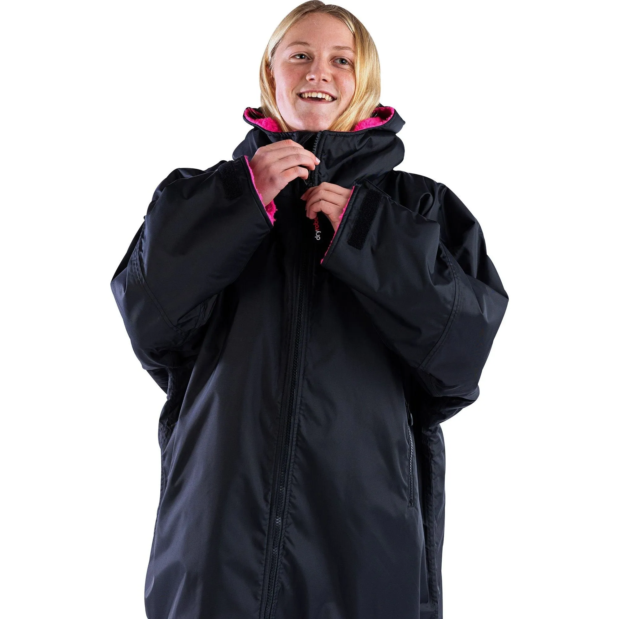 Clothing Dryrobe Dressing gown Dryrobe Advance Long Sleeve Junior Changing Robe - Black