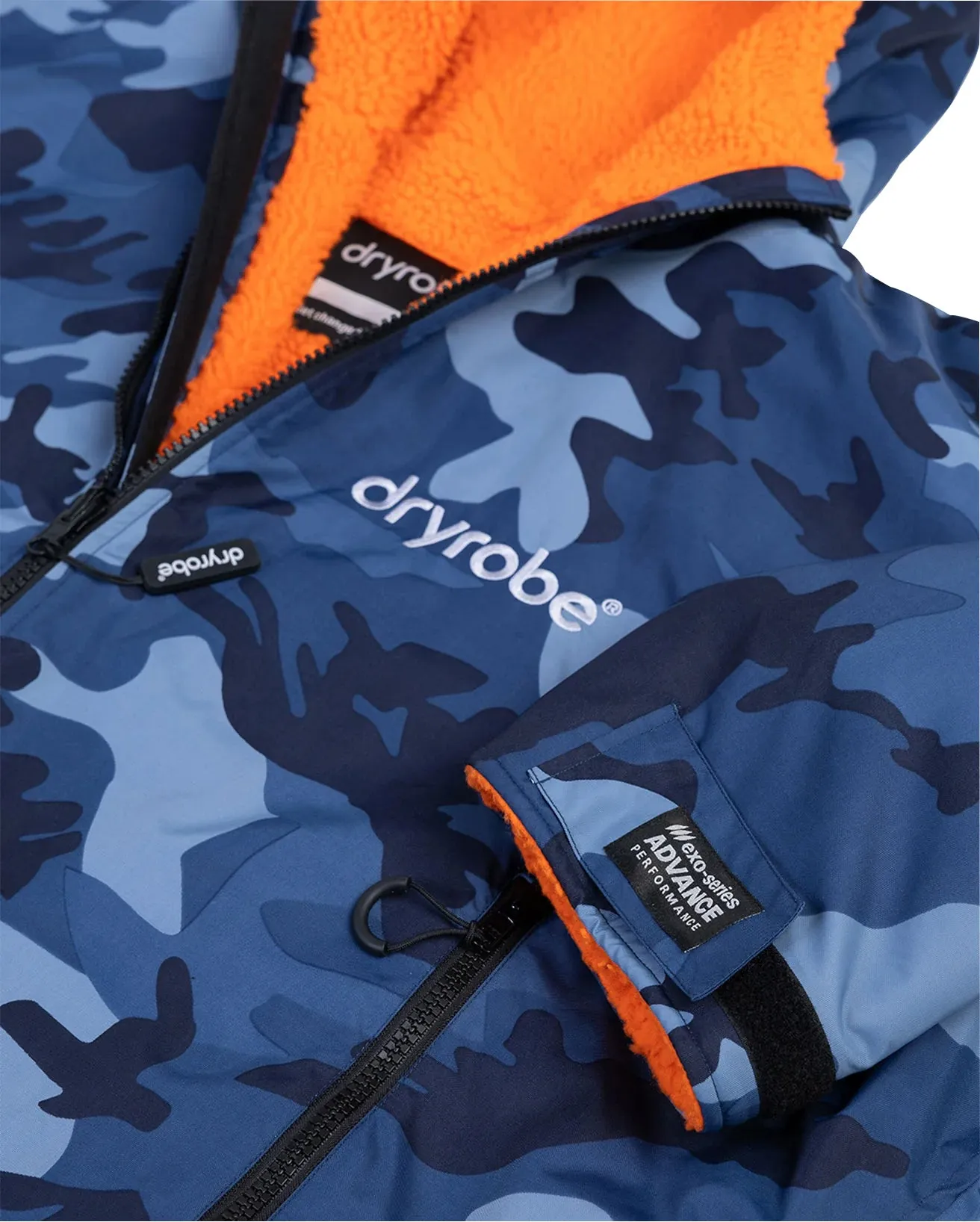 Clothing Dryrobe Dressing gown Dryrobe Advance Long Sleeve Junior Changing Robe - Blue Camo