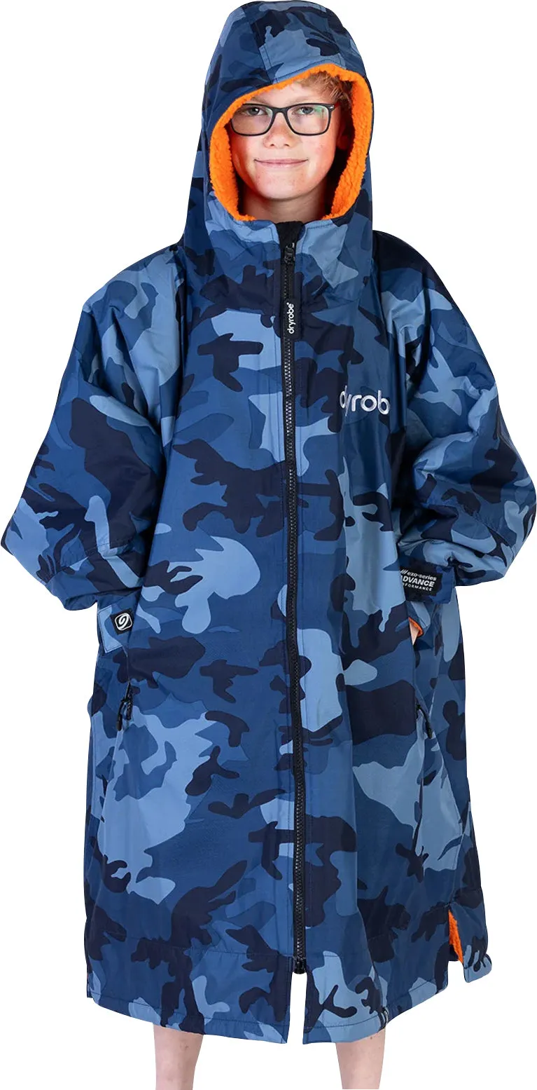 Clothing Dryrobe Dressing gown Dryrobe Advance Long Sleeve Junior Changing Robe - Blue Camo