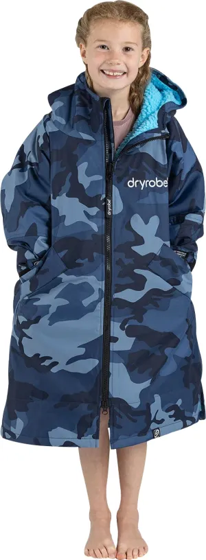Clothing Dryrobe Dressing gown Dryrobe Advance Long Sleeve Junior Changing Robe - Blue Camo