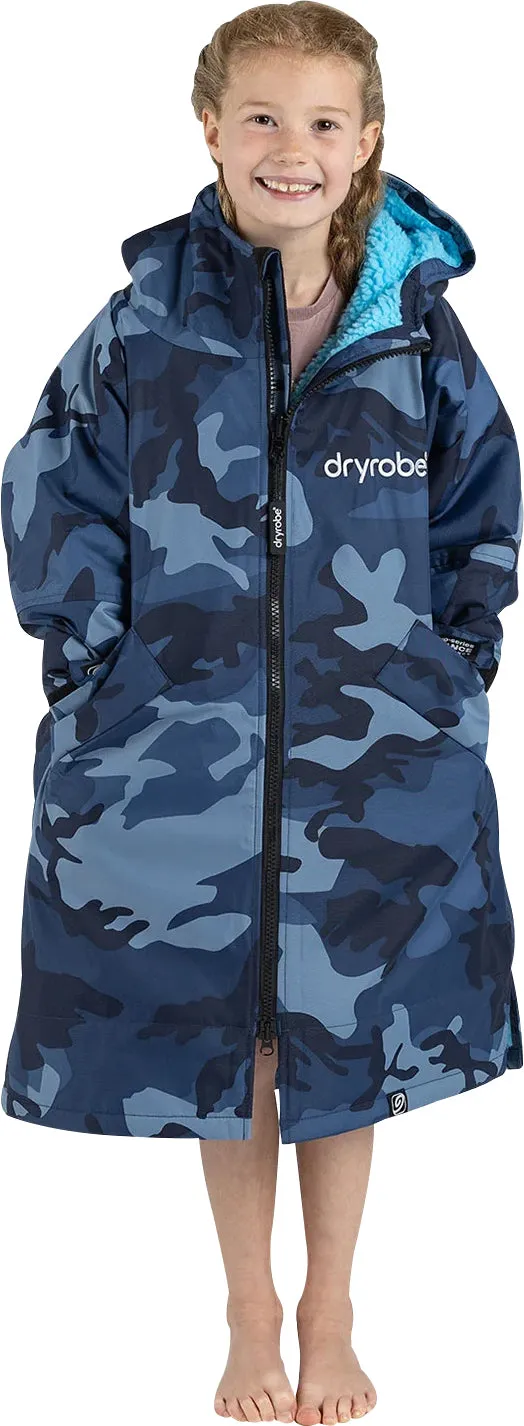 Clothing Dryrobe Dressing gown Dryrobe Advance Long Sleeve Junior Changing Robe - Blue Camo