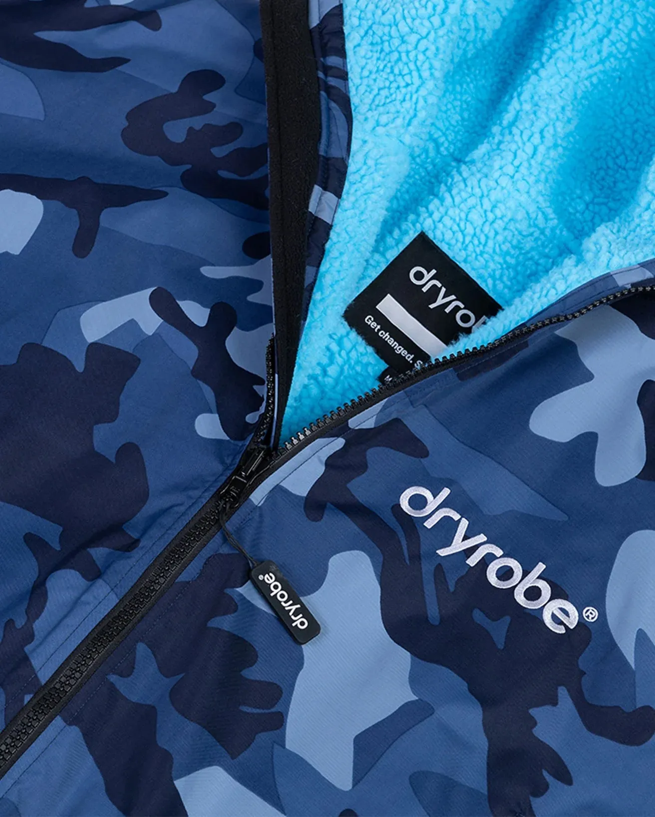Clothing Dryrobe Dressing gown Dryrobe Advance Long Sleeve Junior Changing Robe - Blue Camo