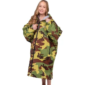 Clothing Dryrobe Dressing gown Dryrobe Advance Long Sleeve Junior Changing Robe - Camo
