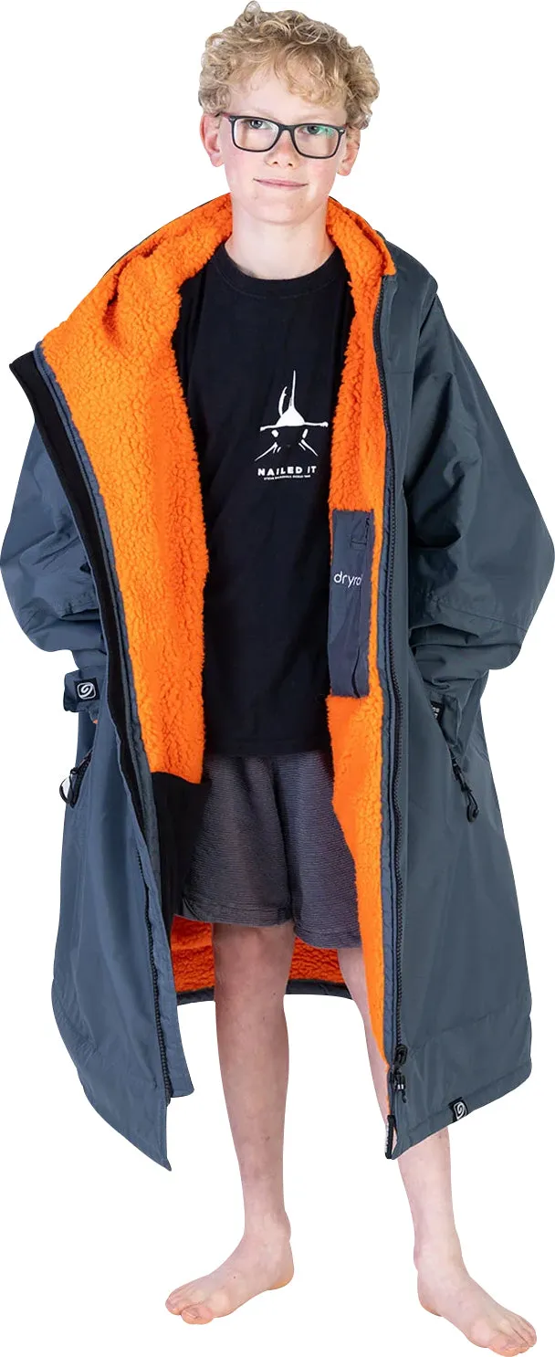 Clothing Dryrobe Dressing gown Dryrobe Advance Long Sleeve Junior Changing Robe - Grey