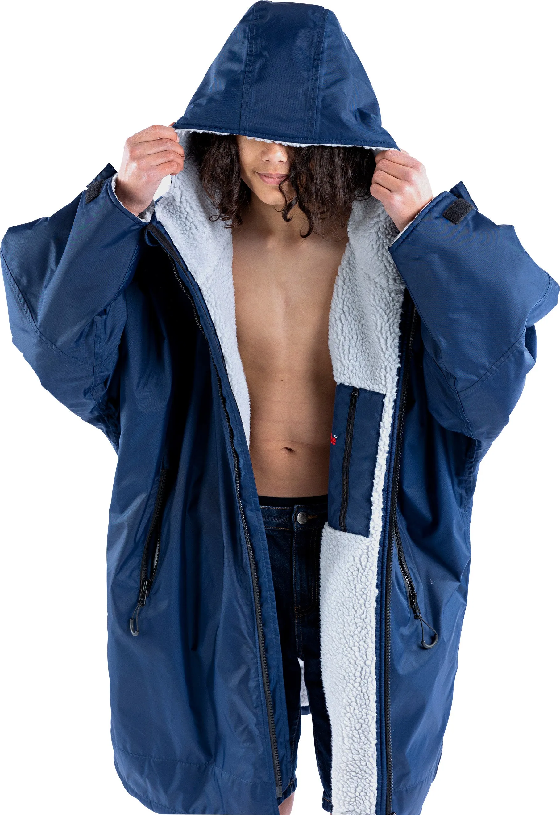 Clothing Dryrobe Dressing gown Dryrobe Advance Long Sleeve Junior Changing Robe - Navy