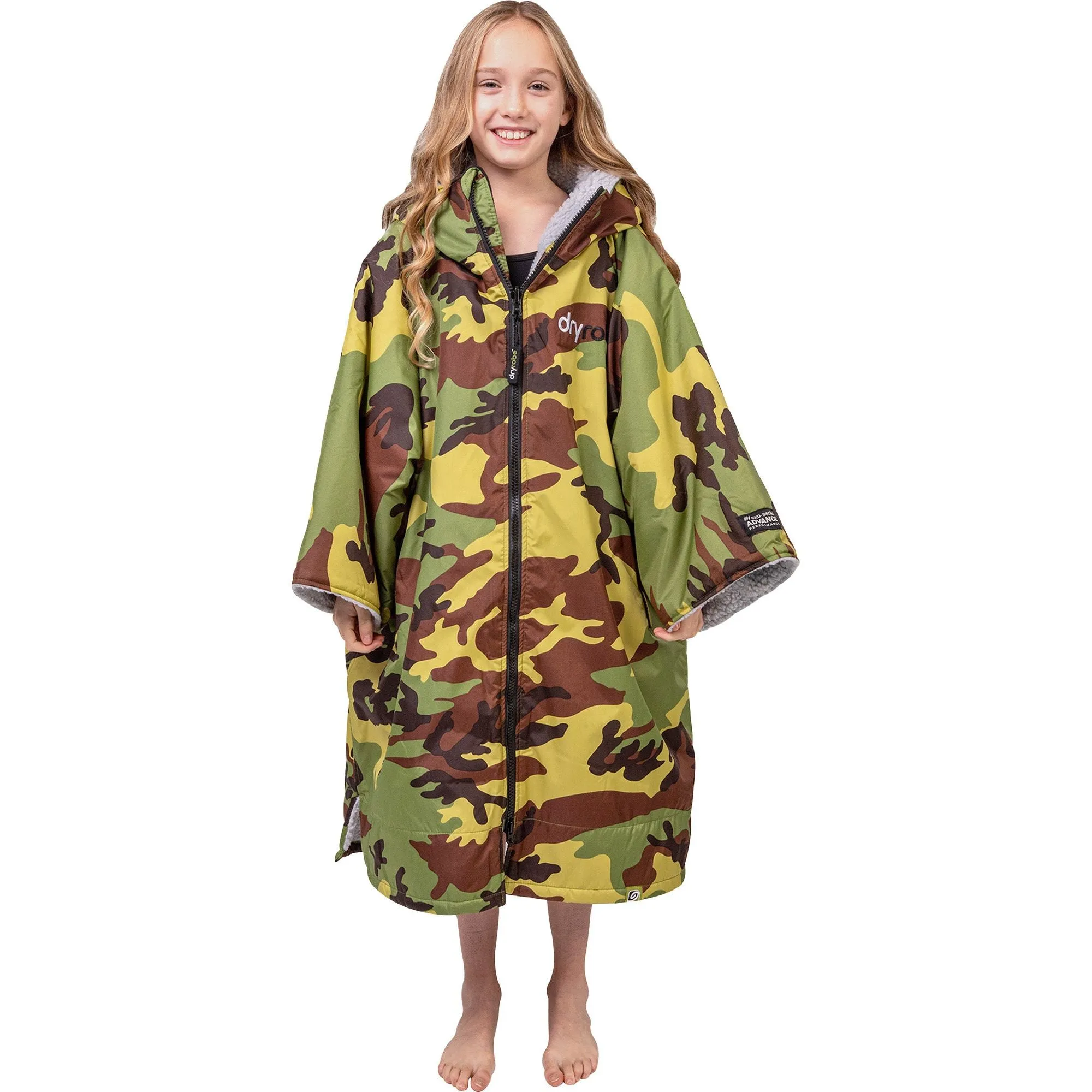 Clothing Dryrobe Dressing gown Dryrobe Advance Short Sleeve Junior Changing Robe - Camo