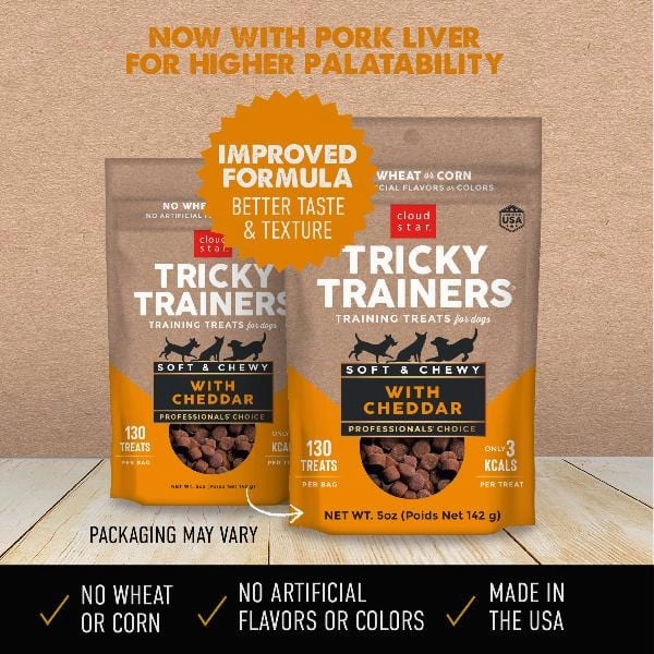 Cloud Star Tricky Trainers with Cheddar Soft & Chewy Dog Treats