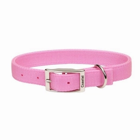 Coastal Double Ply Nylon Pink Dog Collar