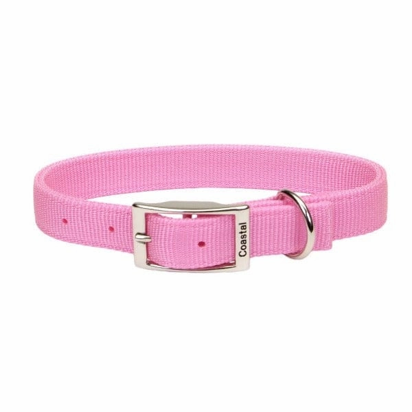 Coastal Double Ply Nylon Pink Dog Collar